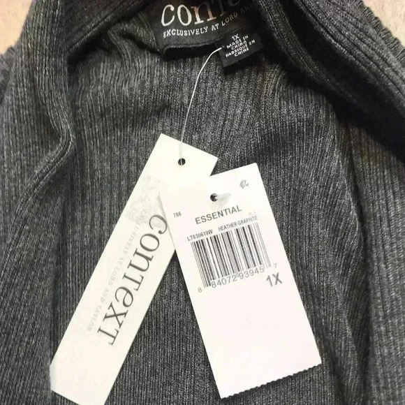 Context charcoal draping cardigan 1x - Picture 3 of 3